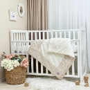 Paturica bebe din satin si tesatura minky Classic Ivory (1)